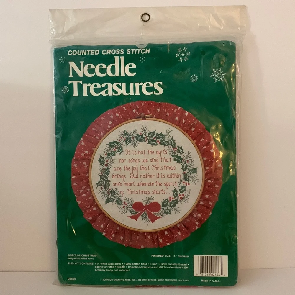 VTG Needle Treasures Spirit of Christmas Counted Cross Stitch Kit Marcia Harris